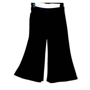 Black Culottes with Leather Waistband